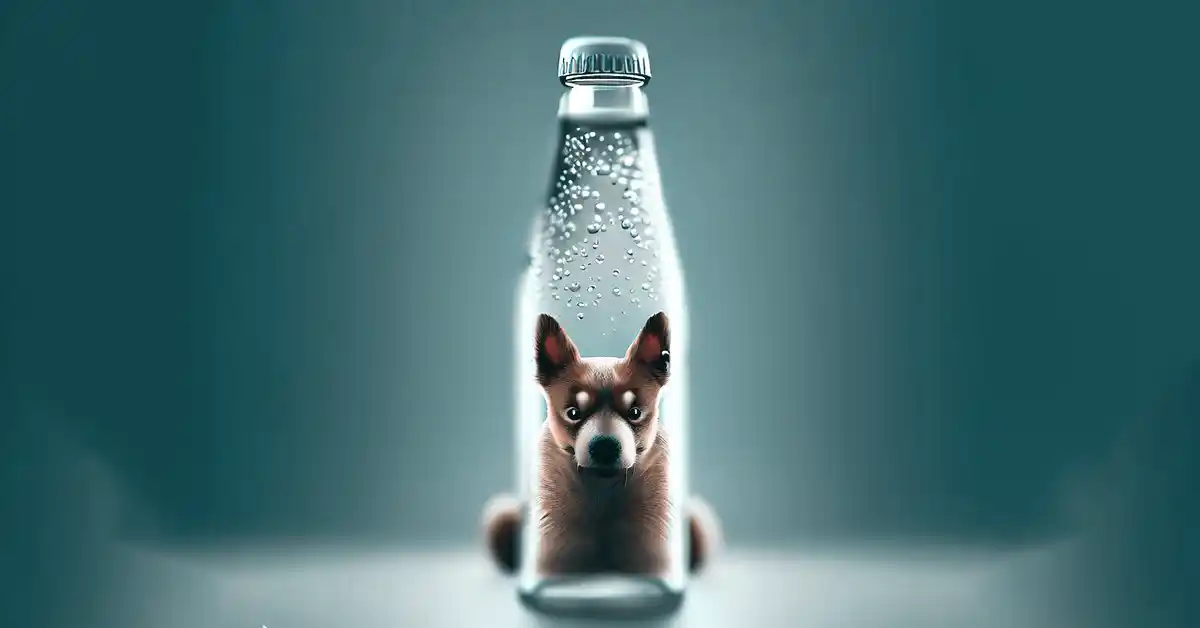 Cachorro pode tomar água com gás?